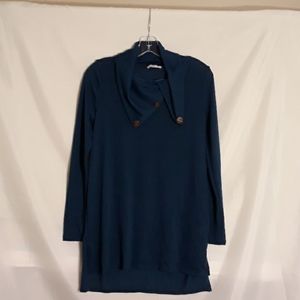 Lollipop Star dark teal long sleeve knit tunic